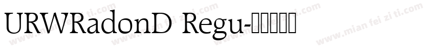 URWRadonD Regu字体转换